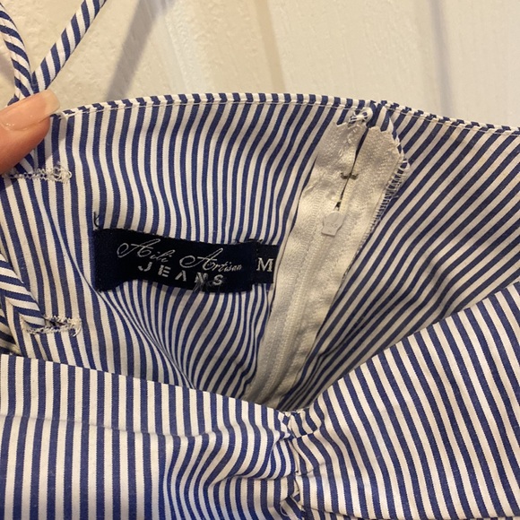 Blue and white stripe size M dress - Picture 8 of 9